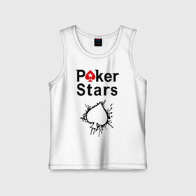 Детская майка хлопок с принтом Poker Stars в Белгороде,  |  | Тематика изображения на принте: pokerstars