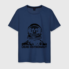 Мужская футболка хлопок с принтом Dead Astronaut (мертвый астронавт) в Белгороде, 100% хлопок | прямой крой, круглый вырез горловины, длина до линии бедер, слегка спущенное плечо. | dead astronaut | dead astronaut (мертвый астронавт) | кости | мертвый астронавт | череп | черепок