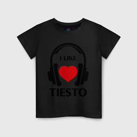 Детская футболка хлопок с принтом Мне нравится Tiesto в Белгороде, 100% хлопок | круглый вырез горловины, полуприлегающий силуэт, длина до линии бедер | dj | rnb | к сердцу | клубная музыка | клубные | любовь к музыка | мне нравится | мне нравится tiesto | музыка