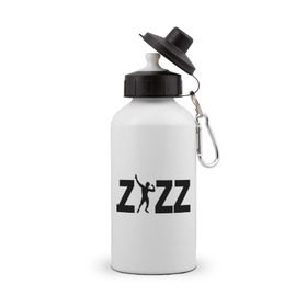 Бутылка спортивная с принтом Zyzz в Белгороде, металл | емкость — 500 мл, в комплекте две пластиковые крышки и карабин для крепления | zyzz | силовой спорт | спорт