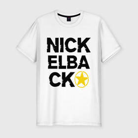 Мужская футболка премиум с принтом Nickelback star в Белгороде, 92% хлопок, 8% лайкра | приталенный силуэт, круглый вырез ворота, длина до линии бедра, короткий рукав | 