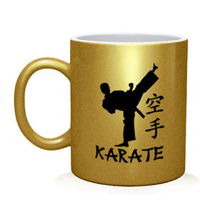 Кружка с принтом Karate (Карате) в Белгороде, керамика | объем — 330 мл, диаметр — 80 мм. Принт наносится на бока кружки, можно сделать два разных изображения | Тематика изображения на принте: karate | единоборства | карате | спорт