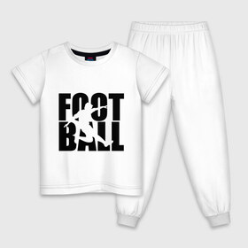 Детская пижама хлопок с принтом Football (Футбол) в Белгороде, 100% хлопок |  брюки и футболка прямого кроя, без карманов, на брюках мягкая резинка на поясе и по низу штанин
 | football | мяч | футболерывкашники