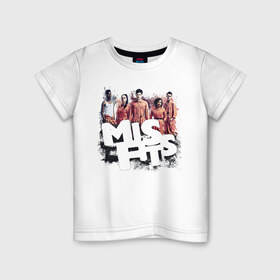 Детская футболка хлопок с принтом MisFits в Белгороде, 100% хлопок | круглый вырез горловины, полуприлегающий силуэт, длина до линии бедер | 
