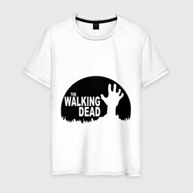 Мужская футболка хлопок с принтом The Walking Dead в Белгороде, 100% хлопок | прямой крой, круглый вырез горловины, длина до линии бедер, слегка спущенное плечо. | the walking dead | монстры | сериалы | ходячие мертвецы