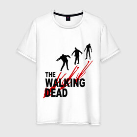 Мужская футболка хлопок с принтом the walking dead (ходячие мертвецы) в Белгороде, 100% хлопок | прямой крой, круглый вырез горловины, длина до линии бедер, слегка спущенное плечо. | the walking dead | сериалы | ходячие мертвецы