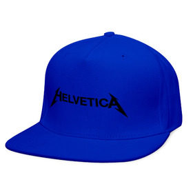 Кепка снепбек с прямым козырьком с принтом Helvetica Metallica в Белгороде, хлопок 100% |  | helvetica metallica | антибренд