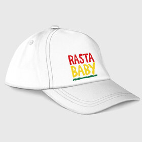 Бейсболка с принтом Rasta baby в Белгороде, 100% хлопок | классический козырек, металлическая застежка-регулятор размера | Тематика изображения на принте: rasta baby | музыка | ребенок
