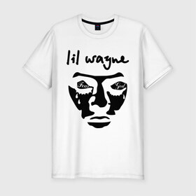 Мужская футболка премиум с принтом lil wayne в Белгороде, 92% хлопок, 8% лайкра | приталенный силуэт, круглый вырез ворота, длина до линии бедра, короткий рукав | 