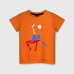 Детская футболка хлопок с принтом Футболист (Российский триколор) в Белгороде, 100% хлопок | круглый вырез горловины, полуприлегающий силуэт, длина до линии бедер | 
