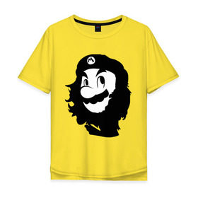 Мужская футболка хлопок Oversize с принтом Che Mario в Белгороде, 100% хлопок | свободный крой, круглый ворот, “спинка” длиннее передней части | nintendo | марио | нинтендо | че гевара