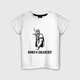 Детская футболка хлопок с принтом Сыны Анархии Клэй в Белгороде, 100% хлопок | круглый вырез горловины, полуприлегающий силуэт, длина до линии бедер | стрелок