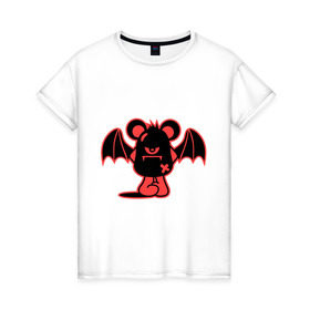 Женская футболка хлопок с принтом Монстр вампирчик в Белгороде, 100% хлопок | прямой крой, круглый вырез горловины, длина до линии бедер, слегка спущенное плечо | монстр вампирчик | монстры | привидения и дьяволы | прикольные картинки