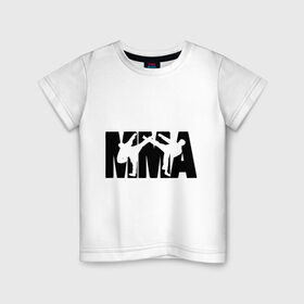 Детская футболка хлопок с принтом Mixed martial arts в Белгороде, 100% хлопок | круглый вырез горловины, полуприлегающий силуэт, длина до линии бедер | mixed martial arts | единоборства | спорт