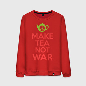 Мужской свитшот хлопок с принтом Make tea not war в Белгороде, 100% хлопок |  | keep calm | make tea not war | прикольные надписи | чай