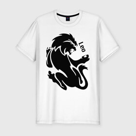Мужская футболка премиум с принтом Лев в Белгороде, 92% хлопок, 8% лайкра | приталенный силуэт, круглый вырез ворота, длина до линии бедра, короткий рукав | знаки зодиака | лев | прикольные картинки