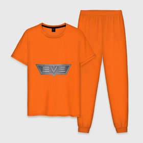 Мужская пижама хлопок с принтом EVE online в Белгороде, 100% хлопок | брюки и футболка прямого кроя, без карманов, на брюках мягкая резинка на поясе и по низу штанин
 | Тематика изображения на принте: eve online | игры