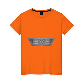 Женская футболка хлопок с принтом EVE online в Белгороде, 100% хлопок | прямой крой, круглый вырез горловины, длина до линии бедер, слегка спущенное плечо | eve online | игры