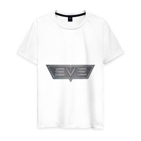 Мужская футболка хлопок с принтом EVE online в Белгороде, 100% хлопок | прямой крой, круглый вырез горловины, длина до линии бедер, слегка спущенное плечо. | eve online | игры