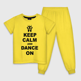 Детская пижама хлопок с принтом Keep calm and dance on в Белгороде, 100% хлопок |  брюки и футболка прямого кроя, без карманов, на брюках мягкая резинка на поясе и по низу штанин
 | keep calm | keep calm and dance on | балет | танцы