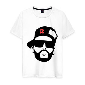 Мужская футболка хлопок с принтом L`one Swag Rap в Белгороде, 100% хлопок | прямой крой, круглый вырез горловины, длина до линии бедер, слегка спущенное плечо. | lone swag rap | rap | кепка | музыка | реп | русский рэп