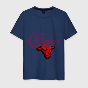 Мужская футболка хлопок с принтом Чикаго Булс Chicago bulls в Белгороде, 100% хлопок | прямой крой, круглый вырез горловины, длина до линии бедер, слегка спущенное плечо. | chicago bulls | swag | бык | чикаго булс