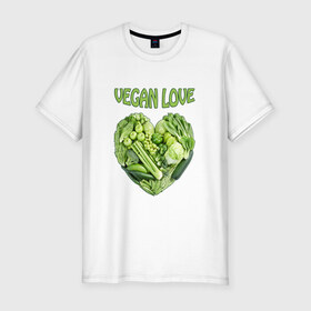 Мужская футболка премиум с принтом Вегетарианцы - Я никого не ем! в Белгороде, 92% хлопок, 8% лайкра | приталенный силуэт, круглый вырез ворота, длина до линии бедра, короткий рукав | vegan | вегетарианцы | капуста | луг | овощи | я никого не ем | яблоко