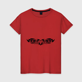 Женская футболка хлопок с принтом Татуировка с сердцем в Белгороде, 100% хлопок | прямой крой, круглый вырез горловины, длина до линии бедер, слегка спущенное плечо | прикольные картинки | татуировка с сердцем | трайблы и узоры
