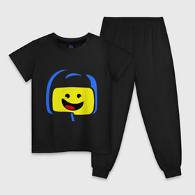 Детская пижама хлопок с принтом Космонавт Бэнни в Белгороде, 100% хлопок |  брюки и футболка прямого кроя, без карманов, на брюках мягкая резинка на поясе и по низу штанин
 | бэнни | космонавт | лего | лего фильм | лицо | минифигурки | шлем