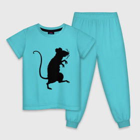 Детская пижама хлопок с принтом Силуэт крысы в Белгороде, 100% хлопок |  брюки и футболка прямого кроя, без карманов, на брюках мягкая резинка на поясе и по низу штанин
 | Тематика изображения на принте: животные | крыса | мышь | силуэт крысы | хомяк