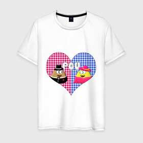 Мужская футболка хлопок с принтом Pou в Белгороде, 100% хлопок | прямой крой, круглый вырез горловины, длина до линии бедер, слегка спущенное плечо. | pou | игры | мобильные игры | поу