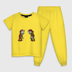 Детская пижама хлопок с принтом Зомби против Растений в Белгороде, 100% хлопок |  брюки и футболка прямого кроя, без карманов, на брюках мягкая резинка на поясе и по низу штанин
 | зомби