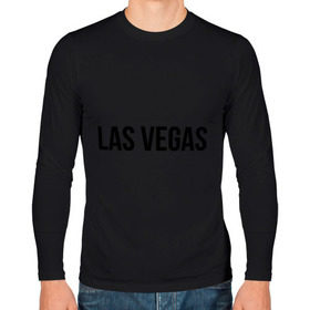 Мужской лонгслив хлопок с принтом Las Vegas в Белгороде, 100% хлопок |  | Тематика изображения на принте: las vegas | лас вегас | сша | туристические