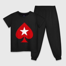 Детская пижама хлопок с принтом Покер Пики Poker Stars в Белгороде, 100% хлопок |  брюки и футболка прямого кроя, без карманов, на брюках мягкая резинка на поясе и по низу штанин
 | игры | карты | покер | покер пики poker stars