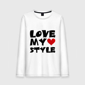 Мужской лонгслив хлопок с принтом Love my style в Белгороде, 100% хлопок |  | 