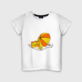 Детская футболка хлопок с принтом Казантип пляж в Белгороде, 100% хлопок | круглый вырез горловины, полуприлегающий силуэт, длина до линии бедер | зонтик | казантип пляж | туристические
