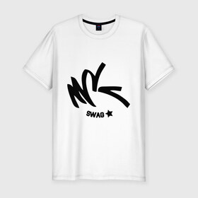 Мужская футболка премиум с принтом Swag Girl Cool в Белгороде, 92% хлопок, 8% лайкра | приталенный силуэт, круглый вырез ворота, длина до линии бедра, короткий рукав | 