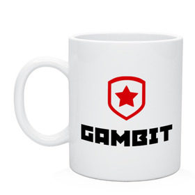 Кружка с принтом Gambit в Белгороде, керамика | объем — 330 мл, диаметр — 80 мм. Принт наносится на бока кружки, можно сделать два разных изображения | Тематика изображения на принте: gambit | team | гамбит