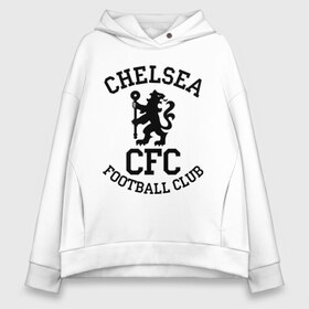 Женское худи Oversize хлопок с принтом Chelsea FC в Белгороде, френч-терри — 70% хлопок, 30% полиэстер. Мягкий теплый начес внутри —100% хлопок | боковые карманы, эластичные манжеты и нижняя кромка, капюшон на магнитной кнопке | 1905 | chelsea | chelsea logo | fc | footbal club | лого | логотип | спорт | футбол | футбольный клуб | челси