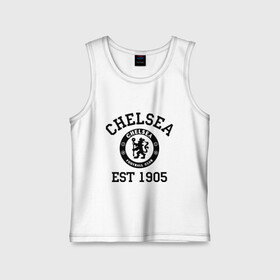 Детская майка хлопок с принтом Chelsea 1905 в Белгороде,  |  | 1905 | chelsea | chelsea logo | fc | footbal club | лого | логотип | спорт | футбол | футбольный клуб | челси