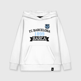 Детская толстовка хлопок с принтом Barca в Белгороде, 100% хлопок | Круглый горловой вырез, эластичные манжеты, пояс, капюшен | barcelona | fc | fc barcelona | footbal club | барселона | лого | логотип | спорт | футбол | футбольный клуб