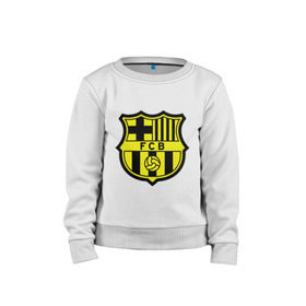 Детский свитшот хлопок с принтом Barcelona logo в Белгороде, 100% хлопок | круглый вырез горловины, эластичные манжеты, пояс и воротник | barcelona | fc | fc barcelona | footbal club | барселона | лого | логотип | спорт | футбол | футбольный клуб