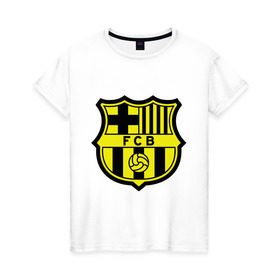 Женская футболка хлопок с принтом Barcelona logo в Белгороде, 100% хлопок | прямой крой, круглый вырез горловины, длина до линии бедер, слегка спущенное плечо | barcelona | fc | fc barcelona | footbal club | барселона | лого | логотип | спорт | футбол | футбольный клуб