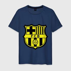 Мужская футболка хлопок с принтом Barcelona logo в Белгороде, 100% хлопок | прямой крой, круглый вырез горловины, длина до линии бедер, слегка спущенное плечо. | barcelona | fc | fc barcelona | footbal club | барселона | лого | логотип | спорт | футбол | футбольный клуб