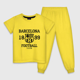 Детская пижама хлопок с принтом Barcelona 1899 в Белгороде, 100% хлопок |  брюки и футболка прямого кроя, без карманов, на брюках мягкая резинка на поясе и по низу штанин
 | barcelona | fc | fc barcelona | footbal club | барселона | лого | логотип | спорт | футбол | футбольный клуб
