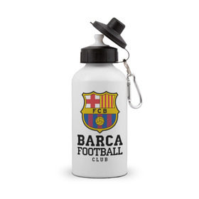 Бутылка спортивная с принтом Barcelona FC в Белгороде, металл | емкость — 500 мл, в комплекте две пластиковые крышки и карабин для крепления | barcelona | fc | fc barcelona | footbal club | барселона | лого | логотип | спорт | футбол | футбольный клуб