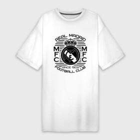 Платье-футболка хлопок с принтом Real Madrid в Белгороде,  |  | 1902 | fc | footbal club | real madrid | лого | логотип | реал мадрид | спорт | футбол | футбольный клуб