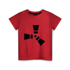Детская футболка хлопок с принтом Rust в Белгороде, 100% хлопок | круглый вырез горловины, полуприлегающий силуэт, длина до линии бедер | playrust | rust | раст