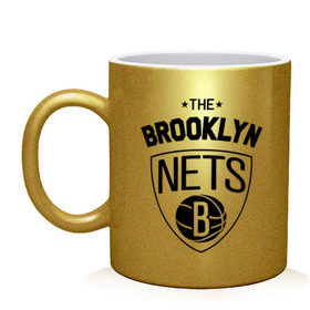 Кружка с принтом The Brooklyn Nets в Белгороде, керамика | объем — 330 мл, диаметр — 80 мм. Принт наносится на бока кружки, можно сделать два разных изображения | бруклин