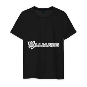 Мужская футболка хлопок с принтом Дота 2 Альянс в Белгороде, 100% хлопок | прямой крой, круглый вырез горловины, длина до линии бедер, слегка спущенное плечо. | Тематика изображения на принте: alliance | dota | dota2 | альянс | дота | дота2